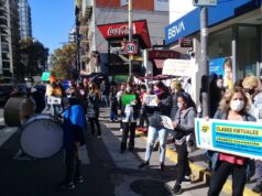 «Semaforazo» de trabajadores de la educación contra la presencialidad