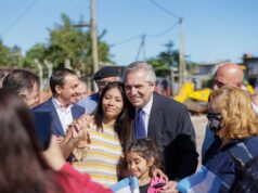 Alberto Fernández supervisó obras hidráulicas en Florencio Varela